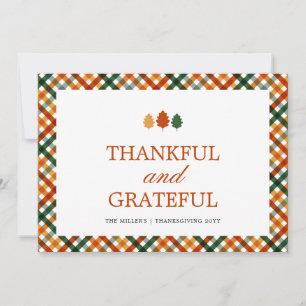 Custom Modern Thankful Grateful Erntedank Card Dankeskarte