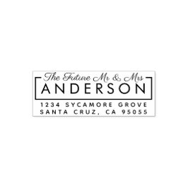 Custom Modern "The Future Mr & Mrs." Rücksendeadre Permastempel
