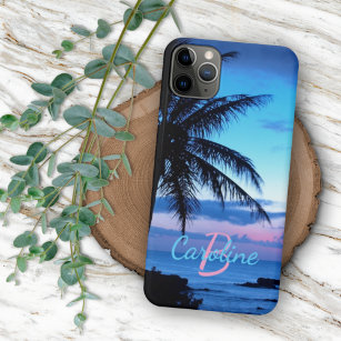 Custom Modern Tropical Island Beach Sunset Foto Case-Mate iPhone Hülle