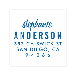 Custom Modern Typografy | Stilvolle Rücksendeadres Permastempel