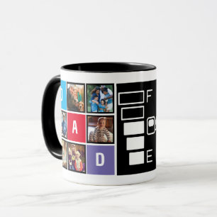 Custom Modern Typografy Vater Joke Fuel Foto Tasse
