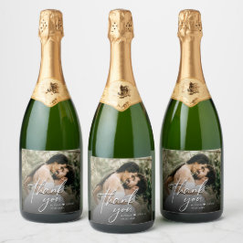 Custom Modern Vielen Dank Script Foto Wedding