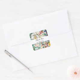 Custom Modern Watercolor Abstrakt Vielen Dank Quadratischer Aufkleber