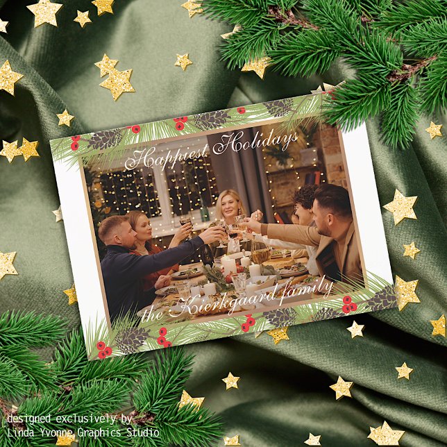 Custom Moderne klassische Chic die glücklichste Ur Postkarte (Von Creator hochgeladen)