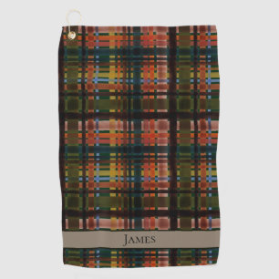 CUSTOM Moderne Mitte-des-Jahrhunderts Madras Golfhandtuch