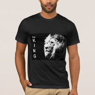 Custom Moderner Pop Art Lion Leiter Elegante Männe T-Shirt