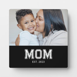Custom Mom Established Modern Bold Photo Plaque Fotoplatte