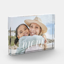 Custom Mom Established Modern Script Fotoblock