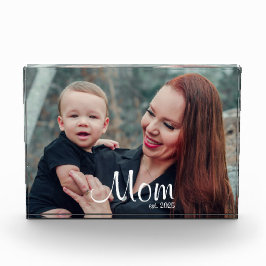 Custom Mom Established Modern Script Fotoblock