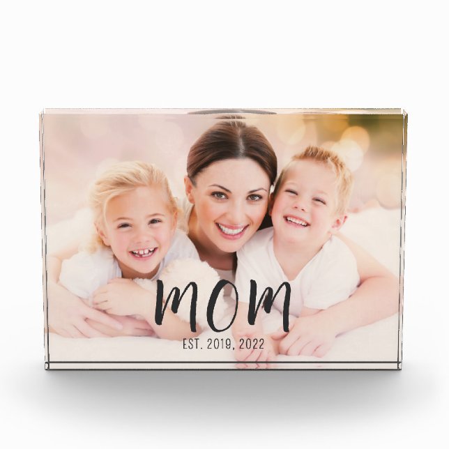 Custom Mom Established Modern Script  Fotoblock (Vorderseite)