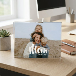Custom Mom Established Modern Script Fotoblock