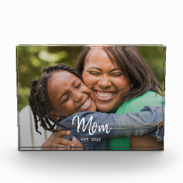Custom Mom Established Modern Script Photo Fotoblock