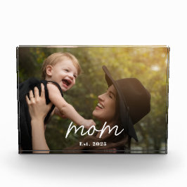 Custom Mom Established Modern Script Photo Fotoblock