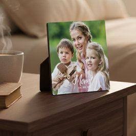 Custom Mom Established Modern Script Photo  Fotoplatte