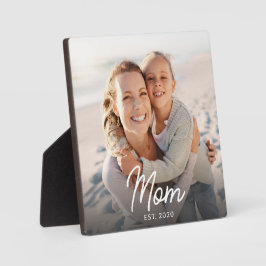 Custom Mom Established Modern Script Photo  Fotoplatte