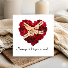 Custom Mommy From Kids Love Heart Mother's Day Karte