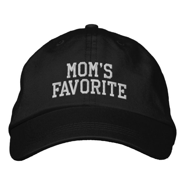 Custom Mom's Favorite Her Birthday Gift for him Bestickte Baseballkappe (Vorderseite)