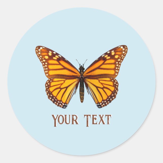 Custom Monarch Butterfly Runder Aufkleber (Vorderseite)