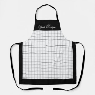 Custom Monochrome Kitchen Schürze Schwarz und We
