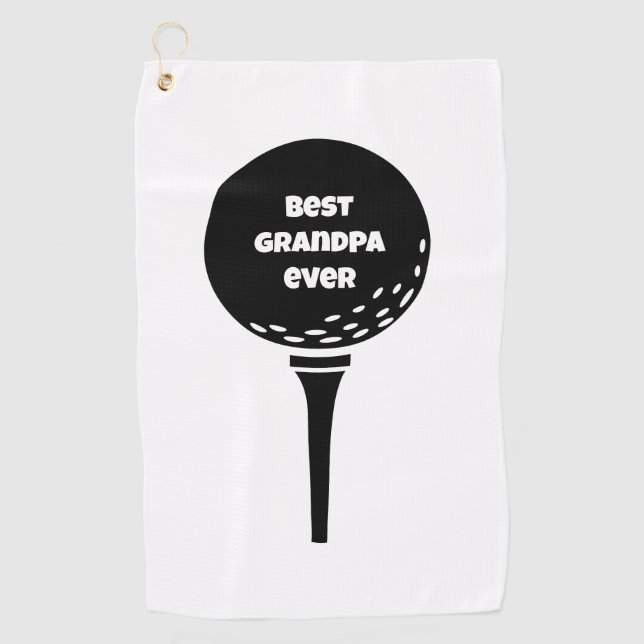 Custom Monogram Best Opa Ever Golfhandtuch (Vorderseite)
