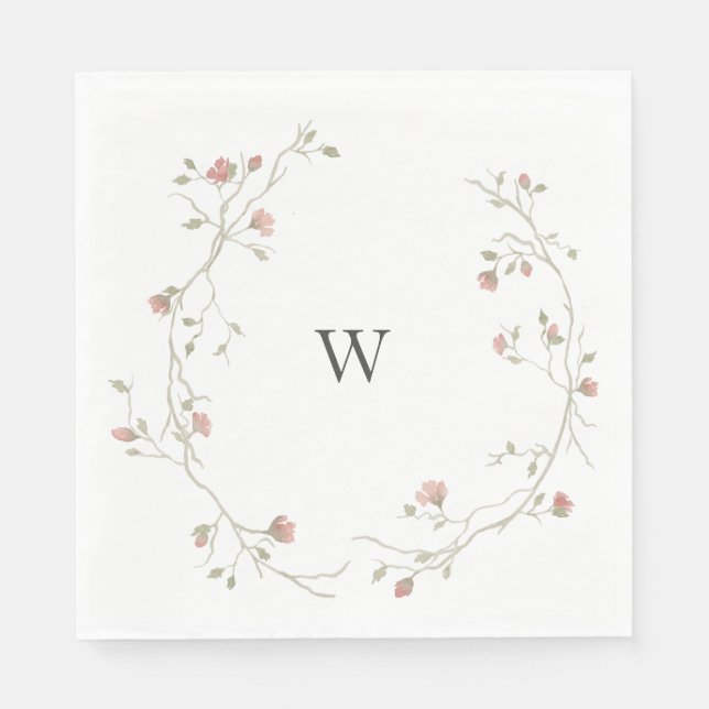 Custom Monogram Bohemisch Wedkin Napkin Serviette (Vorderseite)