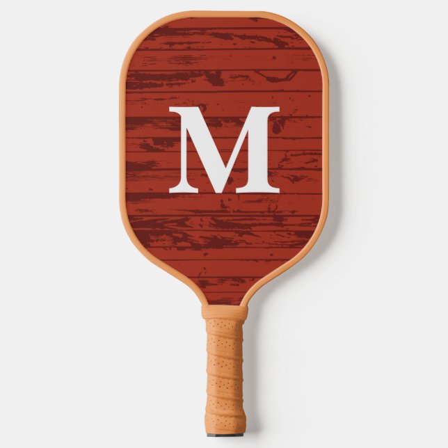 Custom Monogram Brown and orang Pickleball Schläger (Vorderseite)