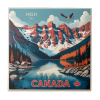 Custom Monogram Canada Travel Poster