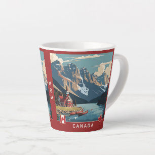Custom Monogram Canada Travel Poster Milchtasse