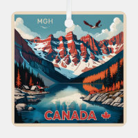 Custom Monogram Canada Travel Poster