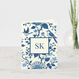 Custom Monogram Chinoiserie Blue und White