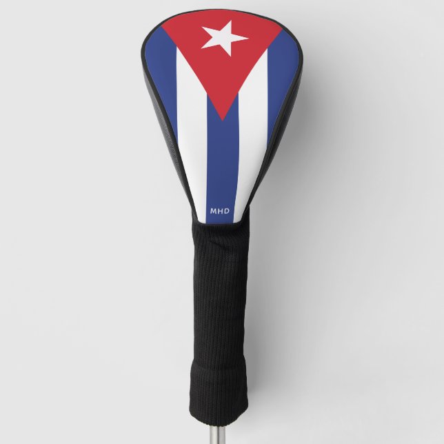 Custom Monogram Cuba Flag Golf Headcover (Vorderseite)