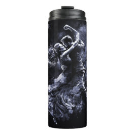 Custom Monogram Dancing Couple Thermosbecher