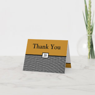 Custom Monogram Dankeschön Card Dankeskarte