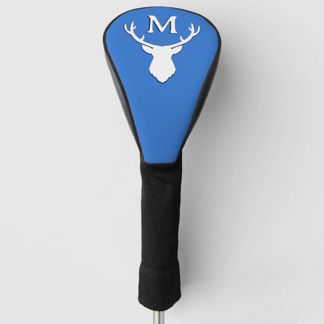 Custom Monogram Deer Golf Headcover (Vorderseite)