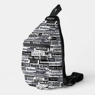 Custom Monogram European Traveller Crossbody Bag