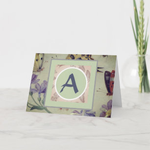 CUSTOM MONOGRAM Faltkarte Karte
