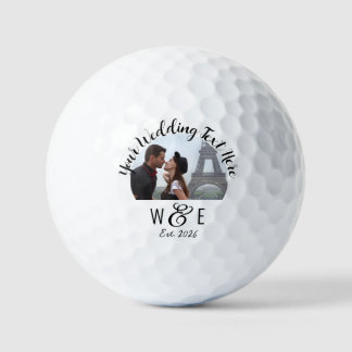 Custom Monogram Foto Script Wedelgolfball Golfball