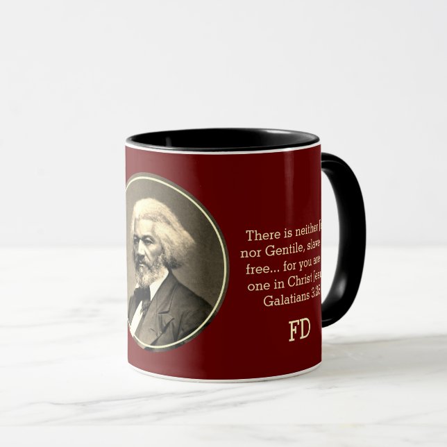 Custom Monogram FREDERICK DOUGLASS Tasse (VorderseiteRechts)