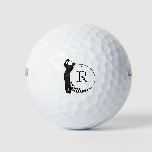 Custom Monogram Golf Swing Golfball (Vorderseite)