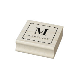 Custom Monogram Gummistempel