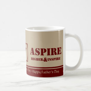 Custom Monogram Happy Vatertag ASPIRE INSPIRIERT Kaffeetasse