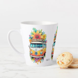 Custom Monogram Hippie Van Milchtasse