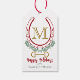 Custom Monogram Holiday Horse Shoe Geschenkanhänger