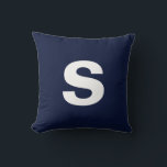 Custom Monogram Initial Midnight Navy Blue Kissen<br><div class="desc">Custom Monogram Initial Midnight Navy Blue</div>