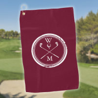 Custom Monogram Initials Burgundy