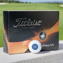 Custom Monogram Initials Simple Modern Royal Blue