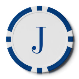 Custom Monogram Initials Vathers Day Poker Chips