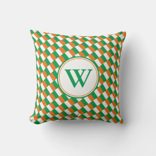 Custom Monogram IRELAND FLAG Patriotic Kissen