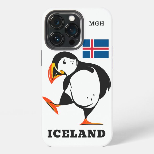 Custom Monogram Island iPhone Hülle (Hinten)