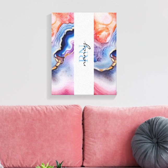 Custom Monogram Leinwanddruck (Insitu (Wohnzimmer))